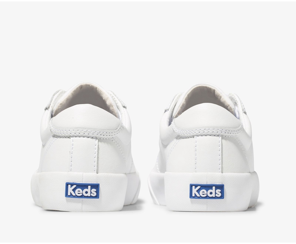 Womens Keds Sneakers - Crew Kick 75 Leather - White - 4906-JEDNC